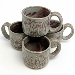 Wheel Thrown Pottery Mugs-Elizabeth's Clay Vision-Painted Door on Main