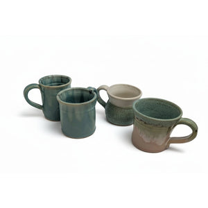 Wheel Thrown Pottery Mugs-Elizabeth's Clay Vision-Painted Door on Main