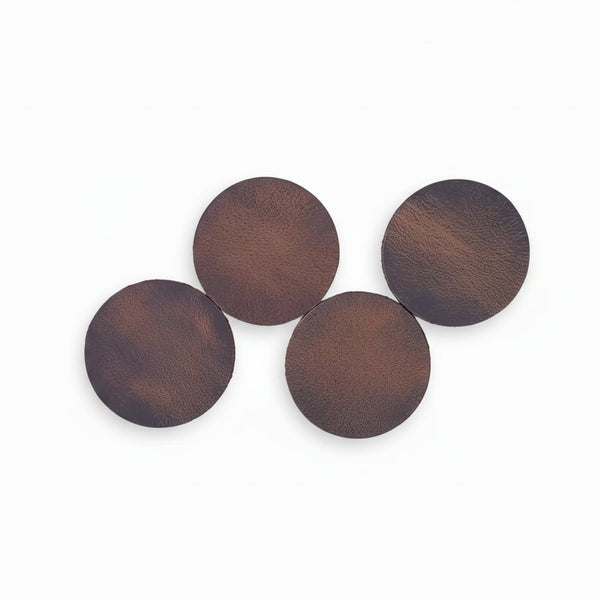 Distressed Leather Coaster Sets - NAB Leather - Painted Door on Main