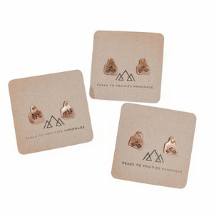 Ear Tag Earrings - Peaks to Prairies Handmade - Painted Door on Main