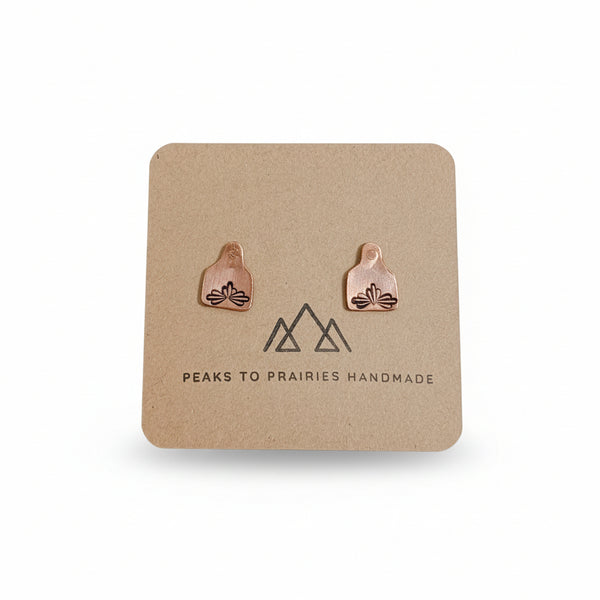 Ear Tag Earrings - Peaks to Prairies Handmade - Painted Door on Main