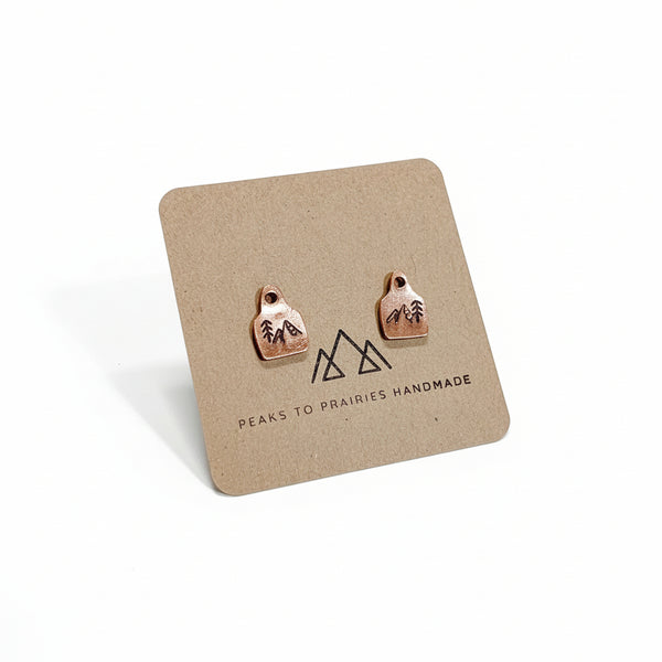 Ear Tag Earrings - Peaks to Prairies Handmade - Painted Door on Main