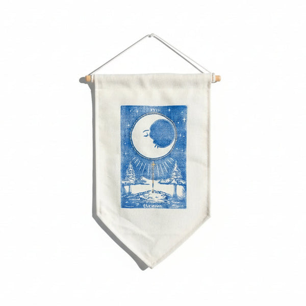 Embroidered Lino Cut Print Wall Hangings - HannadMade - Painted Door on Main