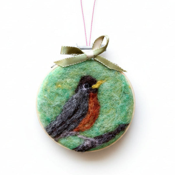 Embroidery Hoop Ornaments - Elaine Grandon Fibre Arts - Painted Door on Main