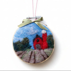 Needle Felted Hoop Ornaments - Painted Door on Main
