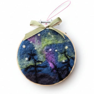 Needle Felted Hoop Ornaments - Painted Door on Main