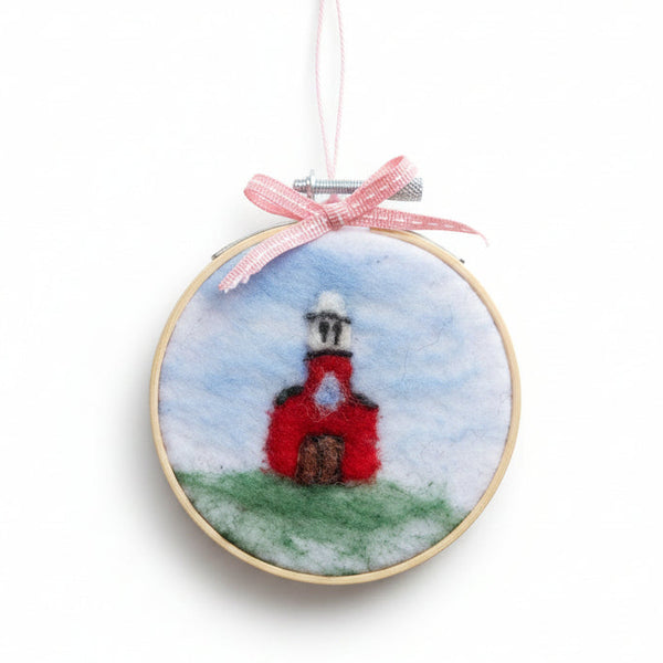 Embroidery Hoop Ornaments - Elaine Grandon Fibre Arts - Painted Door on Main
