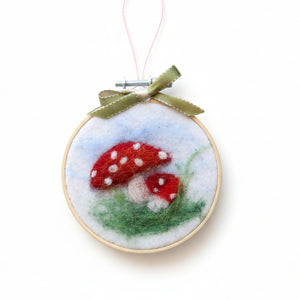Needle Felted Hoop Ornaments - Painted Door on Main