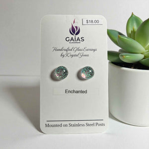 Glass Stud Earrings - Painted Door on Main