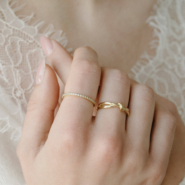 Everly Knot Ring - Petit Gold - Painted Door on Main