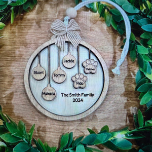 Family Christmas | Custom Ornament - Painted Door on Main