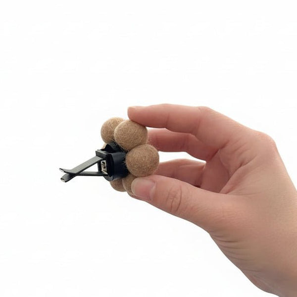 Felted Daisy Car Vent diffuser Clip - Chickadee Creations - Painted Door on Main