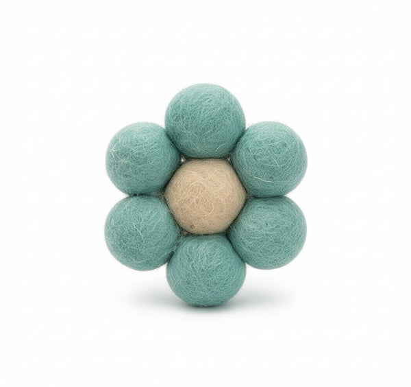 Felted Daisy Car Vent diffuser Clip - Chickadee Creations - Painted Door on Main