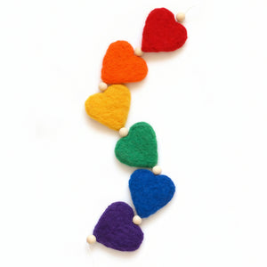 Felted Heart String - Elaine Grandon Fibre Arts - Painted Door on Main