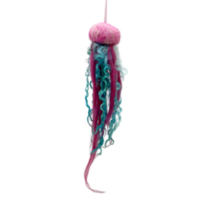 Colourful Needle-Felted Jellyfish - Elaine Grandon Fibre Arts - Painted Door on Main