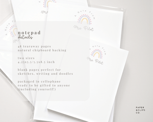 Floral Notepad – Personalized - Painted Door on Main