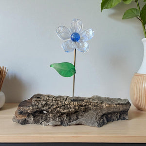 Flowers on Driftwood - Gaia's Glasswear - Painted Door on Main
