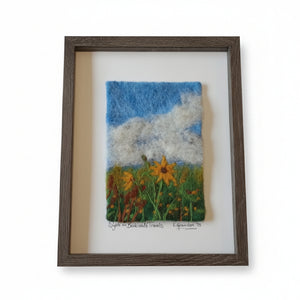 Framed Felted Art - Elaine Grandon Fibre Arts - Painted Door on Main