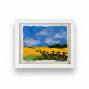 Framed Needle Felted Nature Art - Painted Door on Main
