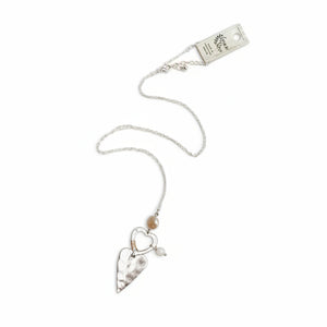 Freshwater Coin Pearl Silver Necklace - Gracie Rose Designs - Painted Door on Main