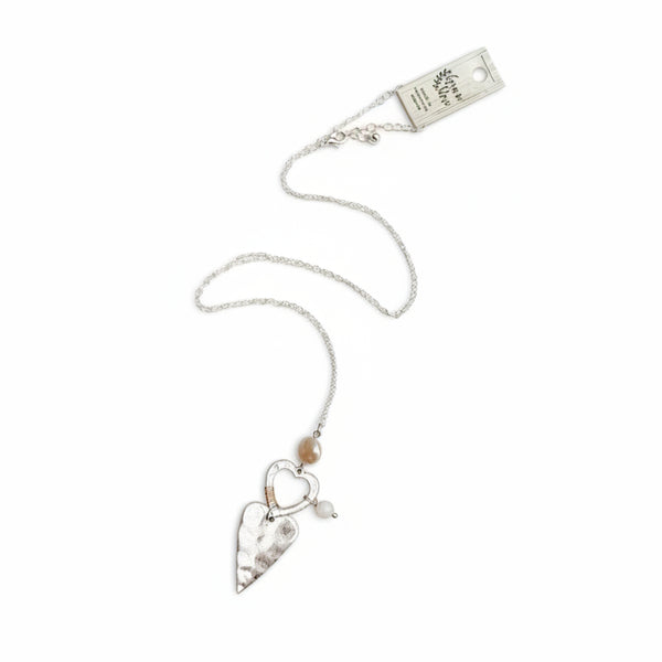 Freshwater Coin Pearl Silver Necklace - Gracie Rose Designs - Painted Door on Main