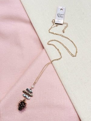 Freshwater Pearl Pine Cone Necklace - Gracie Rose Designs - Painted Door on Main