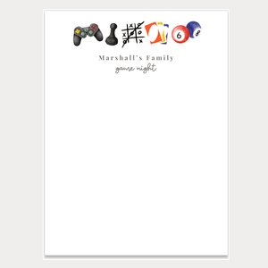 Game Night Notepad – Personalized - Painted Door on Main