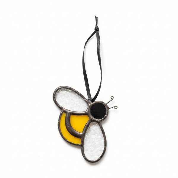 Glass Bee Ornament - Tevlan Glass - Painted Door on Main