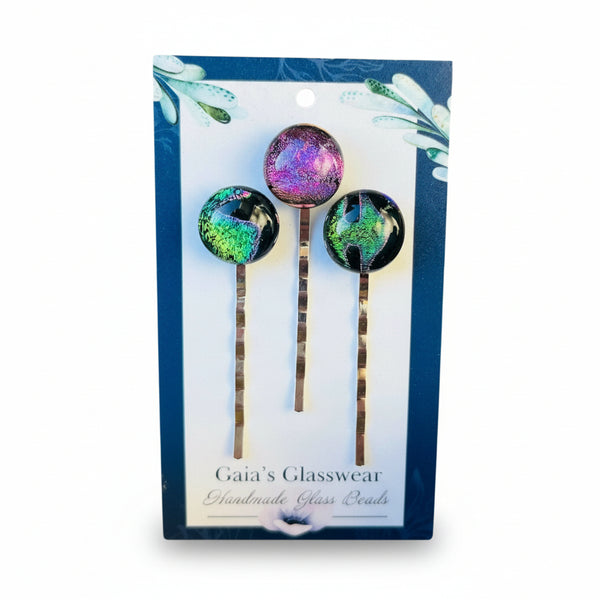 Glass Bobby Pin Set - Gaia's Glasswear - Painted Door on Main