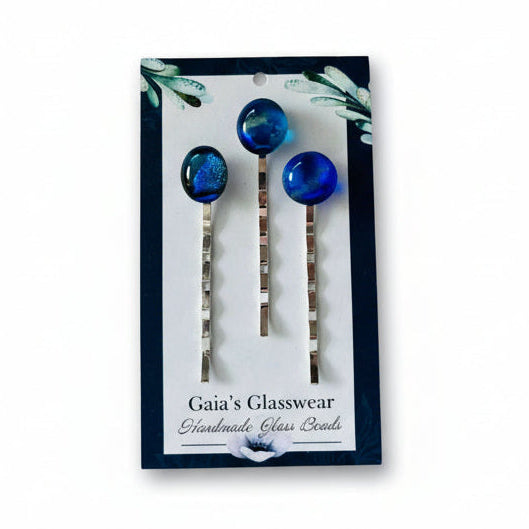 Glass Bobby Pin Set - Gaia's Glasswear - Painted Door on Main