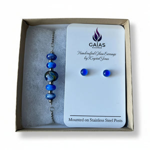 Glass Bracelet & Earring Box Set - Gaia's Glasswear - Painted Door on Main