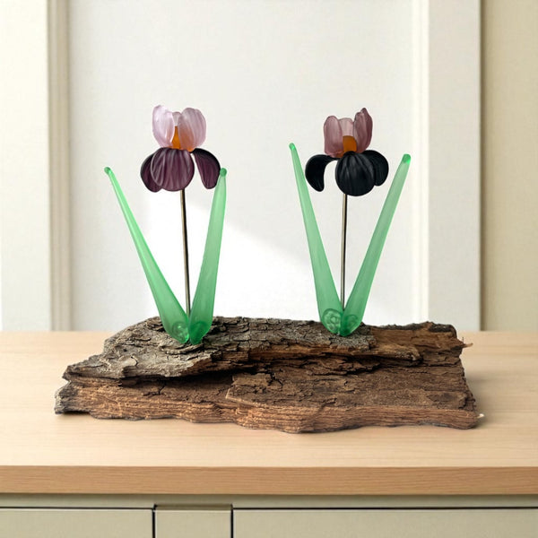 Glass Flowers on Driftwood - Gaia's Glasswear - Painted Door on Main