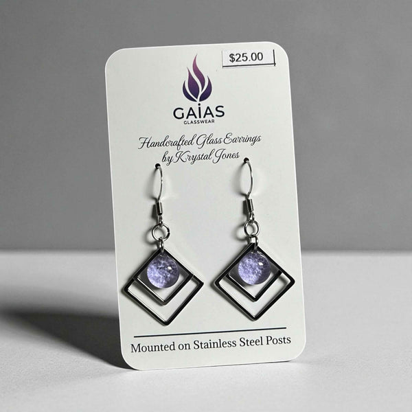 Glass Geometric Earrings - Gaia's Glasswear - Painted Door on Main