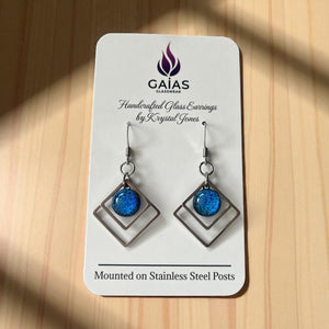 Glass Geometric Earrings - Gaia's Glasswear - Painted Door on Main