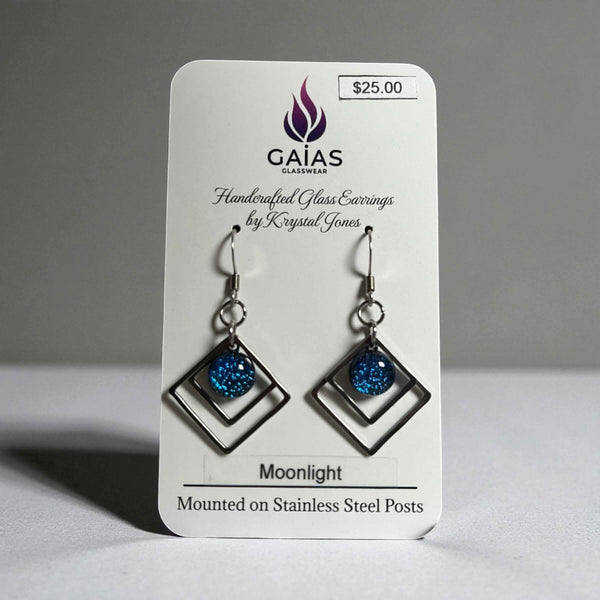 Glass Geometric Earrings - Gaia's Glasswear - Painted Door on Main
