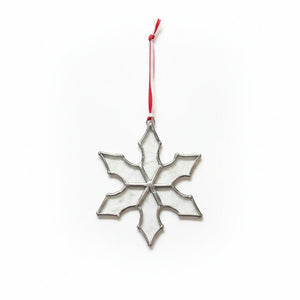 Glass Snowflake - Tevlan Glass - Painted Door on Main