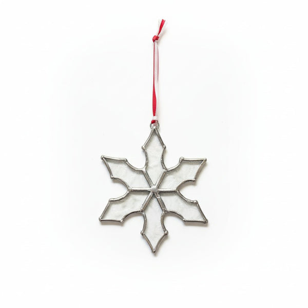 Glass Snowflake - Tevlan Glass - Painted Door on Main