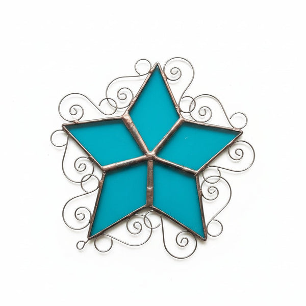 Glass Star Ornaments - Tevlan Glass - Painted Door on Main