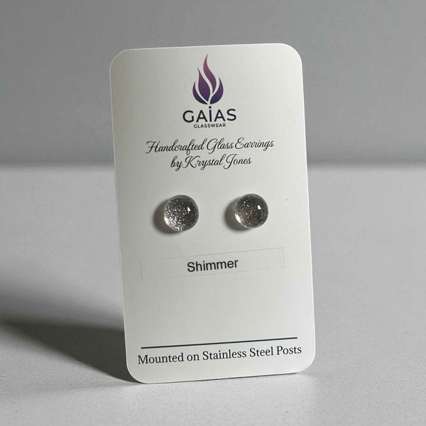 Glass Stud Earrings - Gaia's Glasswear - Painted Door on Main