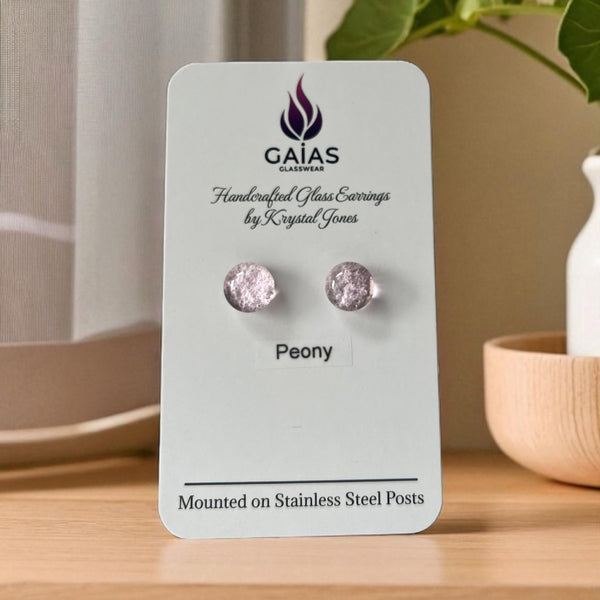 Glass Stud Earrings - Gaia's Glasswear - Painted Door on Main