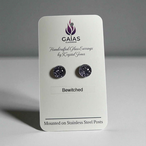 Glass Stud Earrings - Gaia's Glasswear - Painted Door on Main
