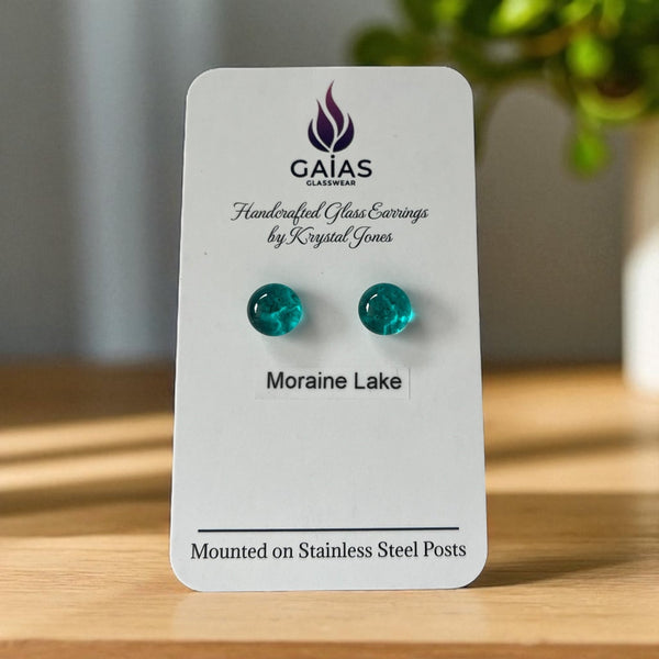 Glass Stud Earrings - Gaia's Glasswear - Painted Door on Main