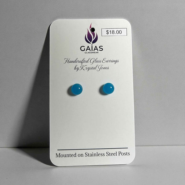 Glass Stud Earrings - Gaia's Glasswear - Painted Door on Main
