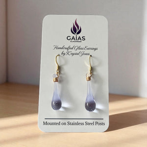 Glass Teardrop Earrings - Gaia's Glasswear - Painted Door on Main
