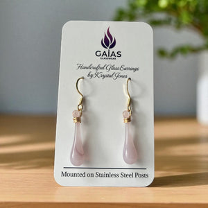 Glass Teardrop Earrings - Gaia's Glasswear - Painted Door on Main