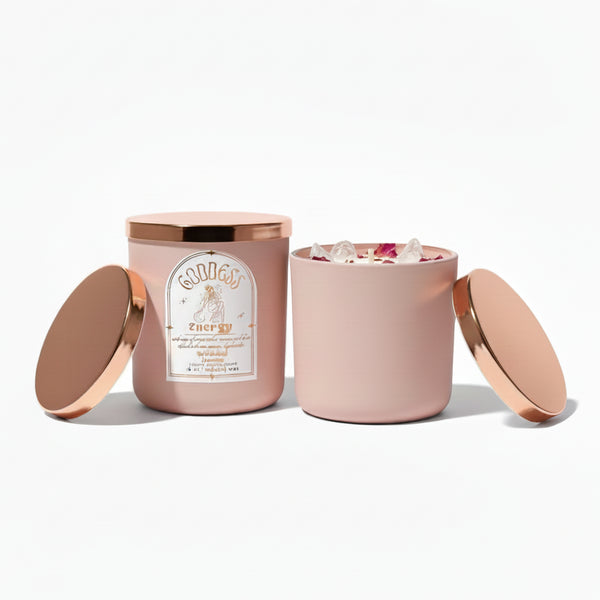 Goddess Energy Luxury Crystal Candle - Bewitched Aromas - Painted Door on Main