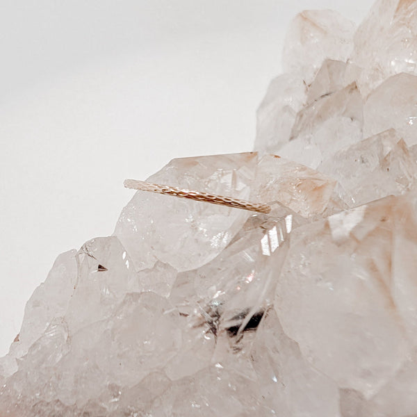 Gold - Filled Sparkle Pattern Stacking Ring - Peaks to Prairies Handmade - Painted Door on Main