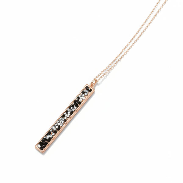 Gold Silver & Black Crystal Bar Necklace - Gracie Rose Designs - Painted Door on Main