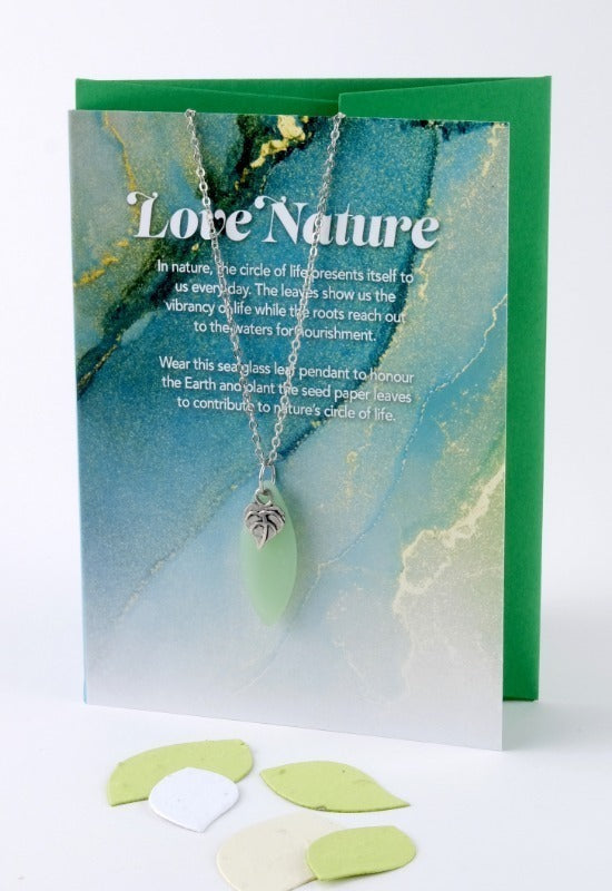 817-10 Love Nature Sea Glass Earth Cards - Monague Native Crafts