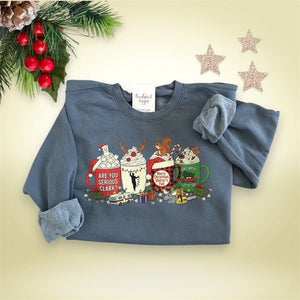 'Griswold Christmas Drinks' Crewneck - Thumbprint Designs - Painted Door on Main